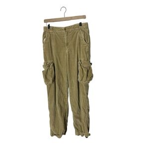 lands' End boys sz 16 corduroy flannel lined cargo kahki/ tan pants boys‎